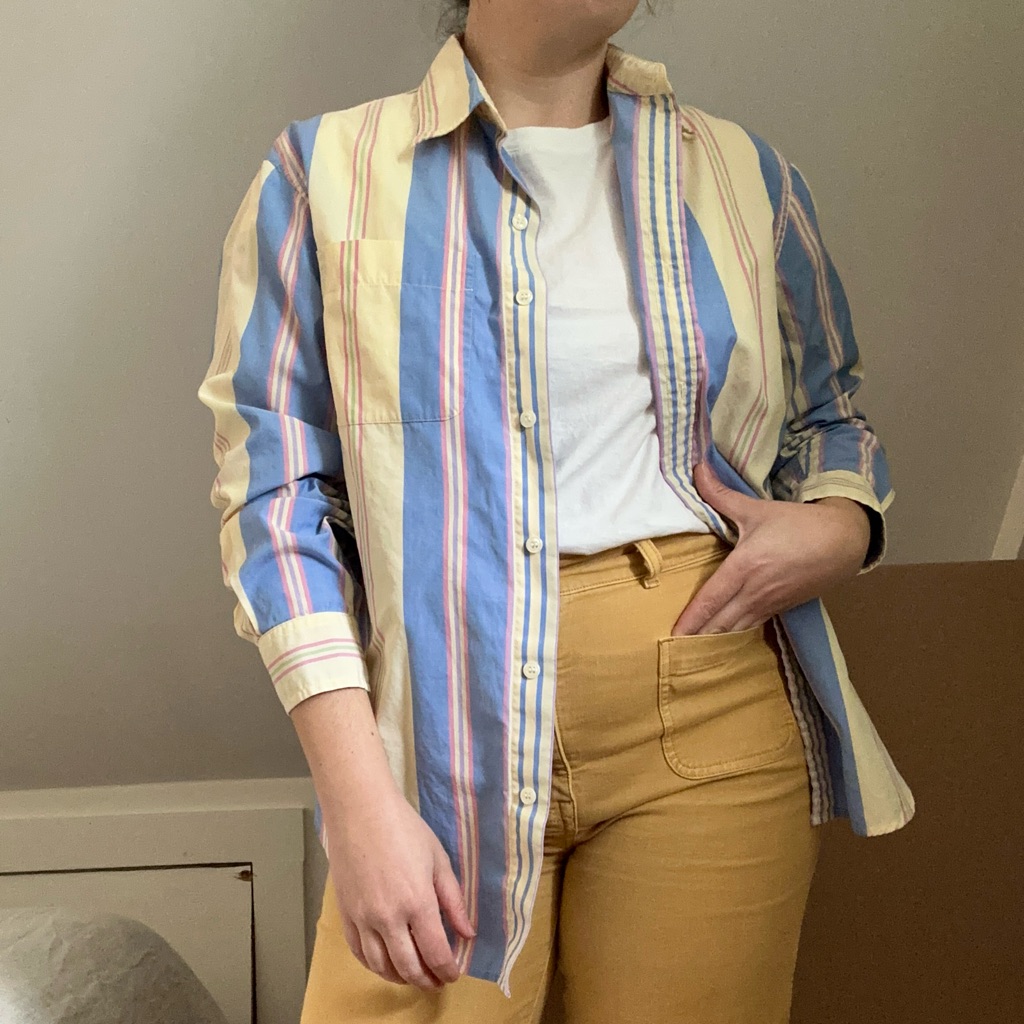 Pastel Stripe Button Down Shirt